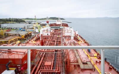 Installation of Boiler: The Shuttle Tanker Peary Spirit Visits Mekjarvik